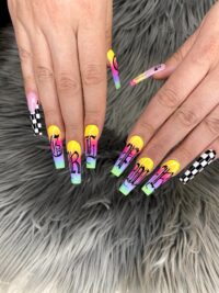 Custom nail art design by Little Luxuries Nail Lounge