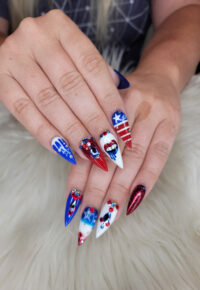 Fourth of july independence day nail art design from Little Luxuries Nail Lounge